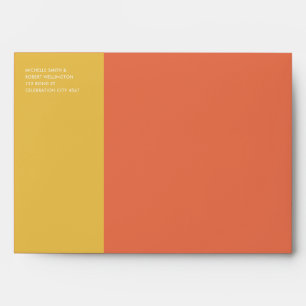 Enveloppe Gras moderne bloc couleur Burnt Sienna Mariage
