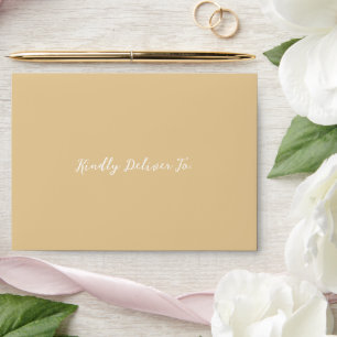 Enveloppe Gras Script Earthy Neutral Mariage élégant