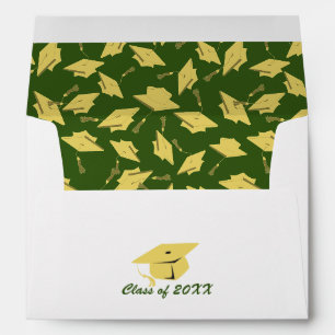 Enveloppe Green and Gold Graduation Party
