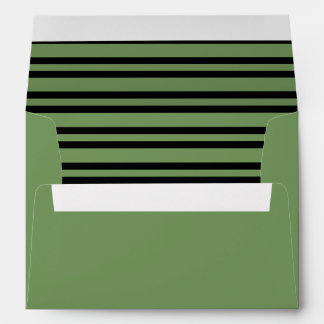 Enveloppe Green Black Stripes Pattern