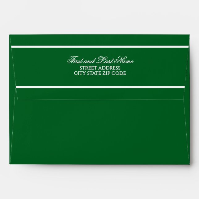 Enveloppe Green Holly and the Ivy Christmas Envelope (Dos (Haut rabat))