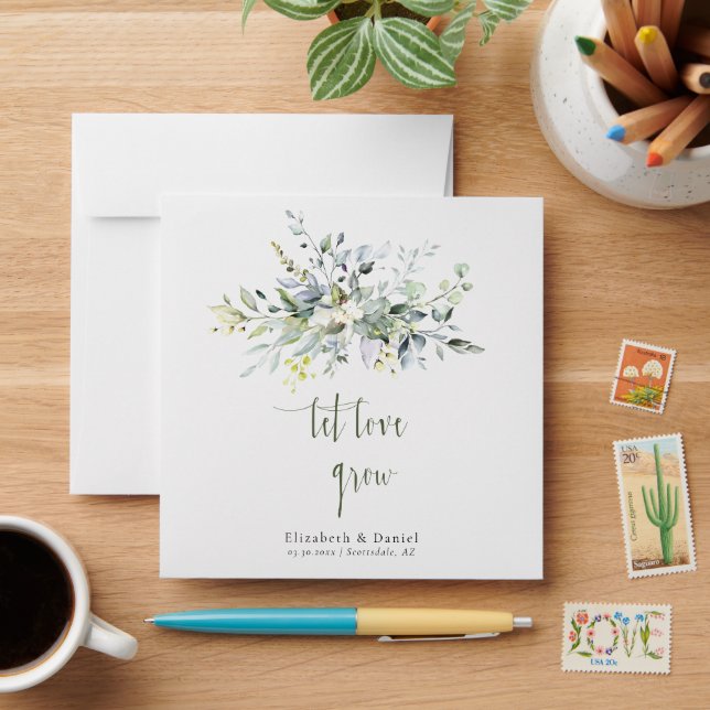 Enveloppe Green Let Love Grow Garden Cadeau de semence (Desk)