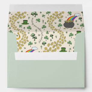 Enveloppe Green St Patrick's Luck & Joy Irish Blessing