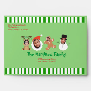 Enveloppe Green Sucre de canne Crew Family Photo Custom