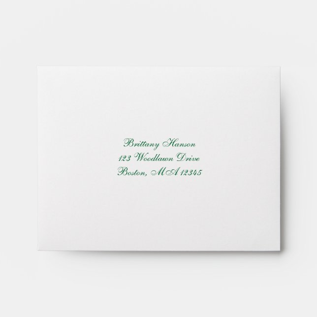 Enveloppe Green White Gold Scroll A2 pour carte RS (Devant)
