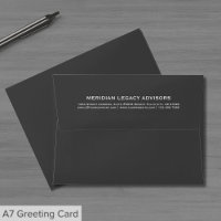 Grey Professional Typographie Adresse de retour