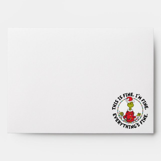 Enveloppe Grinch | Everything's Fine (Devant)