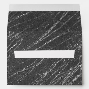 Enveloppe Gris & Argent Moderne Glam Marbre Frappe