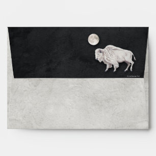 Enveloppe Gris de Pleine lune de Buffalo blanc texturé