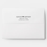 Gris simple avec le script noir Adresse de retour
