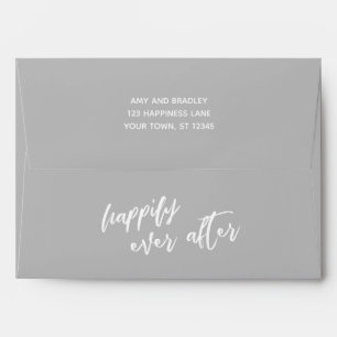 Enveloppe Gris subtil, écriture manuscrite décontractée, heu