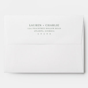 Enveloppe Gris Vert Élégant Minimaliste