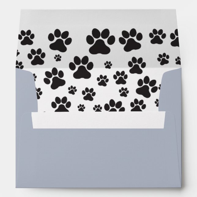 Enveloppe grise d'invitation (Dos (Bas))