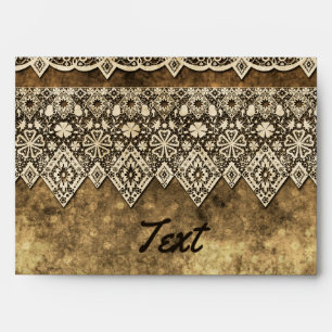 Enveloppe Grunge oldish vintage dentelle rétro conception or