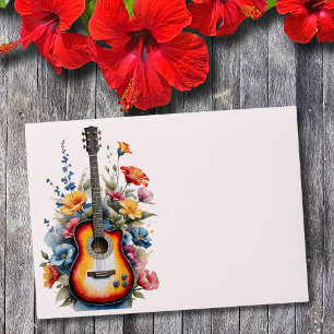 Enveloppe Guitare Wildflower Musical Country Mariage de Prin