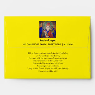 Enveloppe Guru Rinpoche, Padmasambhava Bouddha et ligne 7