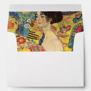 Enveloppe Gustav Klimt Dame avec éventail