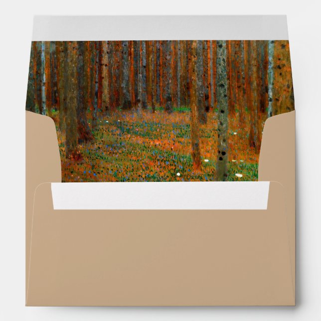 Enveloppe Gustav Klimt - Forêt de pins de Tannenwald (Dos (Bas))