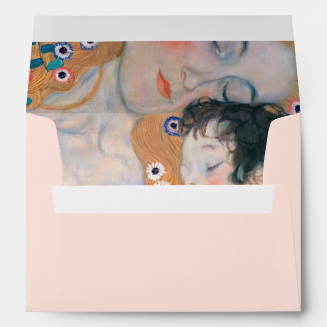 Enveloppe Gustav Klimt - Mère et Enfant (Dos (Bas))