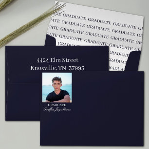 Enveloppe Guy Grad Modern Photo Retour Adresse