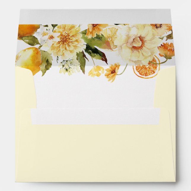 Enveloppe Habillement de mariage moderne et fleuri (Dos (Bas))