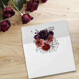 Enveloppe Halloween Automne Floral Rose Mariage
