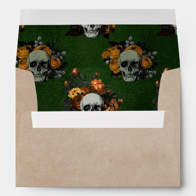 Enveloppe Halloween Brown verte (Dos (Bas))