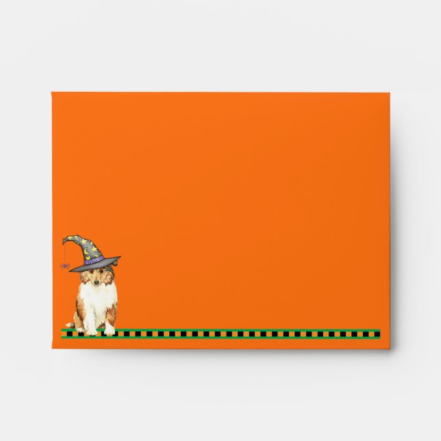 Enveloppe Halloween Collie (Devant)