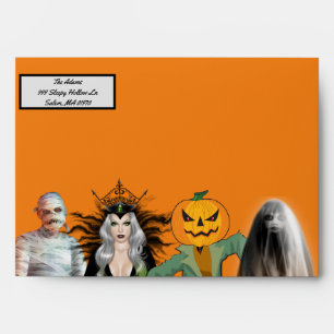 Enveloppe Halloween Costume d'invitation fête pas trop effra
