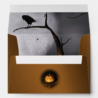 Enveloppe Halloween déplaisant en or