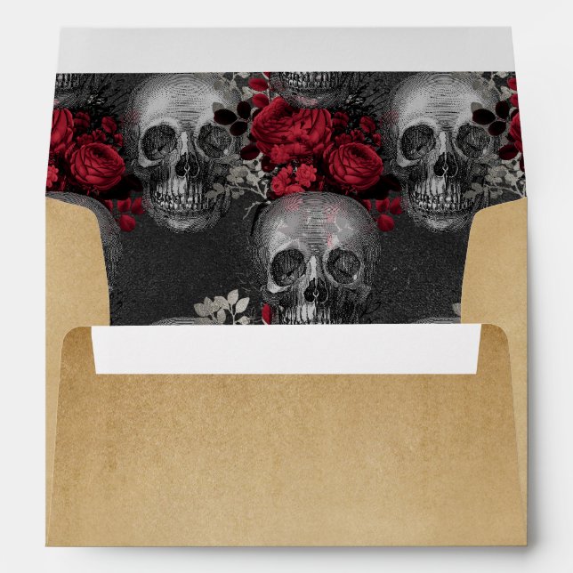 Enveloppe Halloween gothique vintage (Dos (Bas))