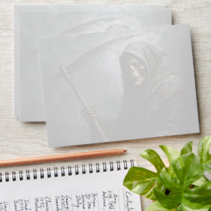 Enveloppe Halloween Gris Reaper
