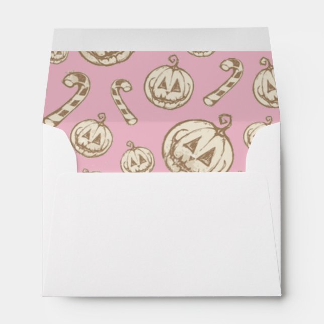 Enveloppe Halloween rose (Dos (Bas))