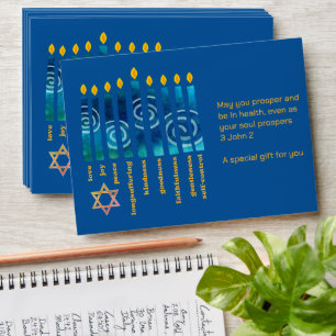 Enveloppe HANOUKKA Fruit Spirituel Chanukah Gelt