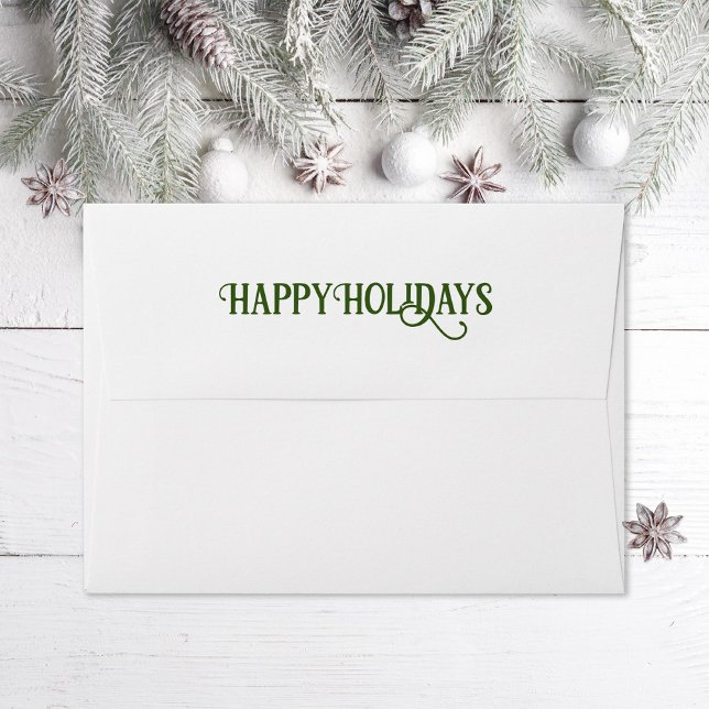 Enveloppe Happy Holidays adresse de retour Holiday (Créateur téléchargé)