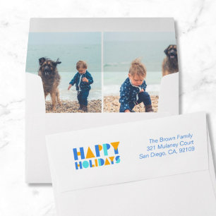 Enveloppe Happy Holidays Custom Address Photo