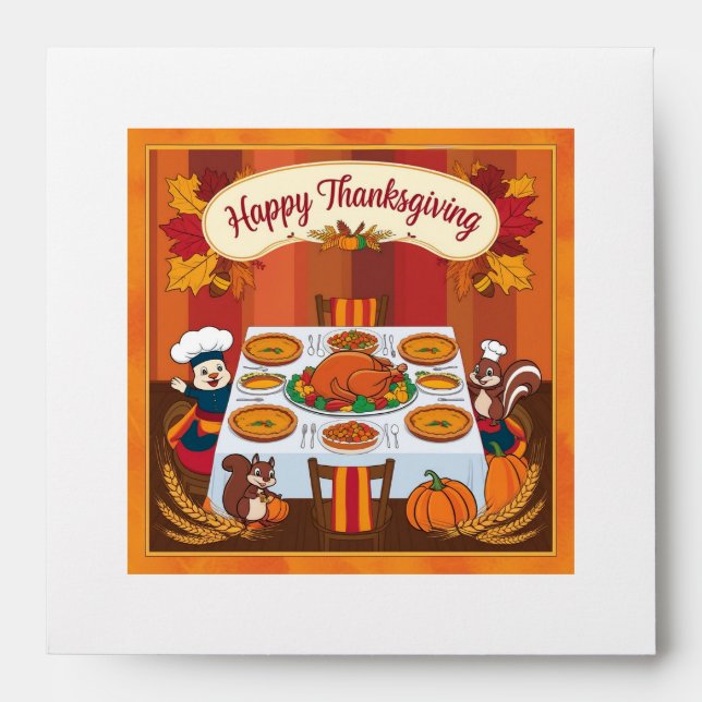 Enveloppe Happy Thanksgiving (Devant)