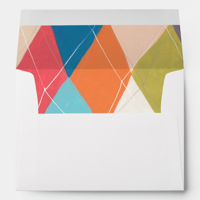 Enveloppe Harlequin Hopscotch - Motif Jacquard (Dos (Bas))