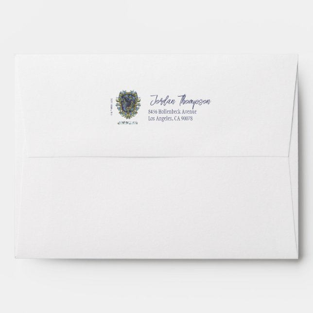 Enveloppe HARRY POTTER™ | Crest RAVENCLAW™ (Dos (Haut rabat))