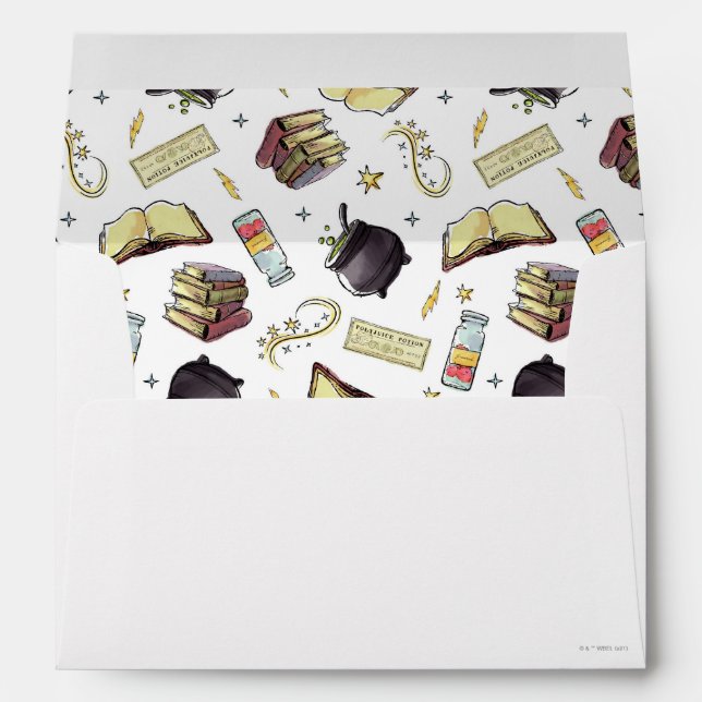 Enveloppe HARRY POTTER™ Spects & Books Motif (Dos (Bas))