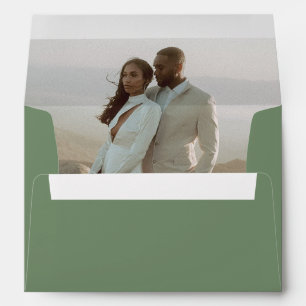 Enveloppe Heather Elegant Sage Green Minimal Mariage moderne
