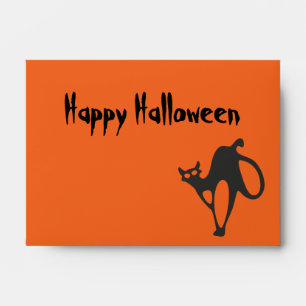 Enveloppe Helloween chat effrayant