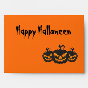 Enveloppe Helloween citrouille effrayant