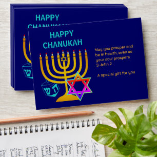 Enveloppe HEUREUX CHANUKAH Hanoukka Money Gelt