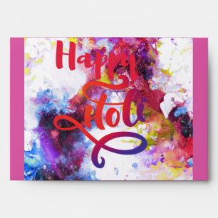 Enveloppe heureux Holi Faire-part