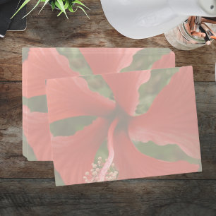 Enveloppe Hibiscus rouge
