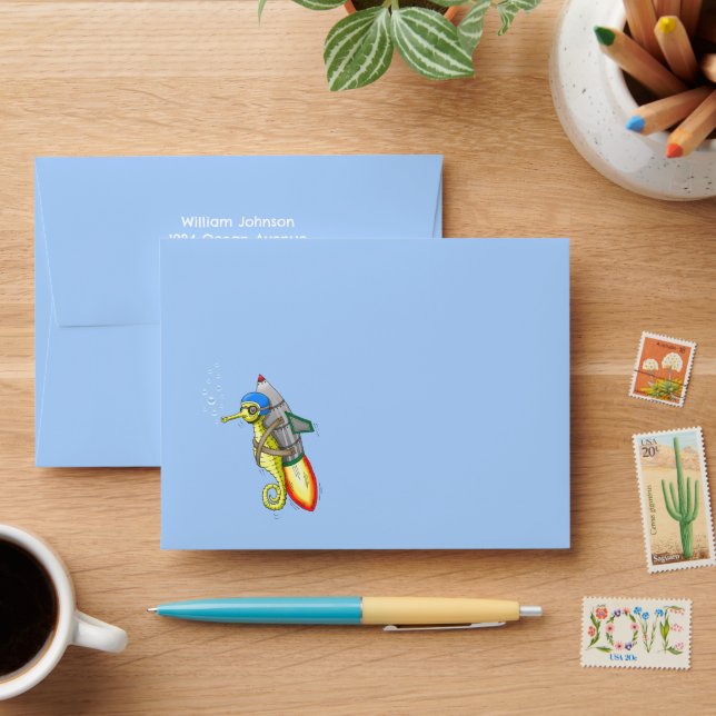 Enveloppe Hippocampe Fusée Rapide (Desk)