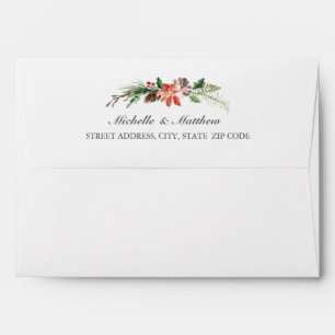 Enveloppe Hiver mystique Mariage à fleurs A7