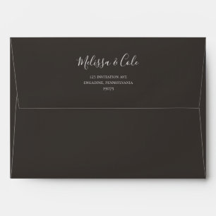 Enveloppe Hiver rustique Faire-part de mariage à charbon