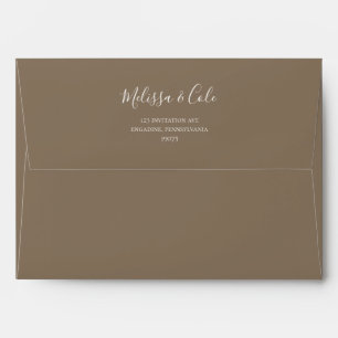 Enveloppe Hiver rustique   Faire-part de mariage Brown Kraft